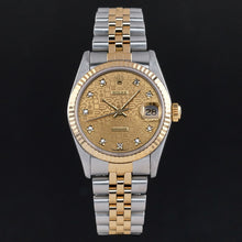 Load image into Gallery viewer, Rolex Datejust 31 Jubilee Rolex Monogram Champagne Diamond Dial