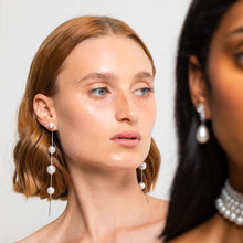 Load image into Gallery viewer, BRIA EARRINGS WHITE GOLD