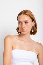 Load image into Gallery viewer, VERONA - Crystal Pearl Drop Earrings - White Gold