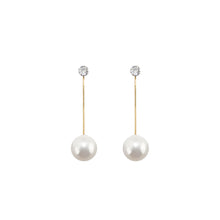 Load image into Gallery viewer, VERONA - Crystal Pearl Drop Earrings - Gold