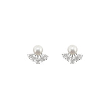 Load image into Gallery viewer, FLEUR EARRINGS WHITE GOLD