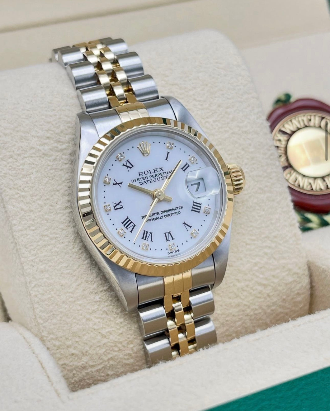 Rolex Lady-Datejust 26 White Roman Diamond Dial