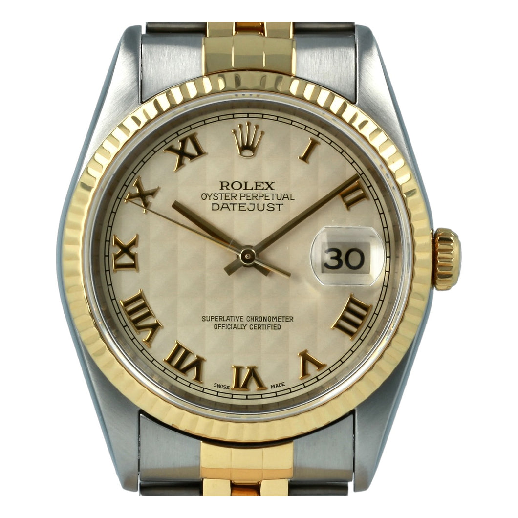 Rolex Datejust 36 Ivory Pyramid Dial